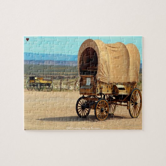Puzzle Old Cowboy Wagon (Horizontal)