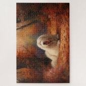 Puzzle Old English Sheepdog en automne Leaves Fall Inspir (Vertical)