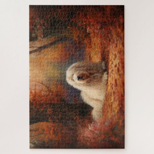 Puzzle Old English Sheepdog en automne Leaves Fall Inspir (Vertical)