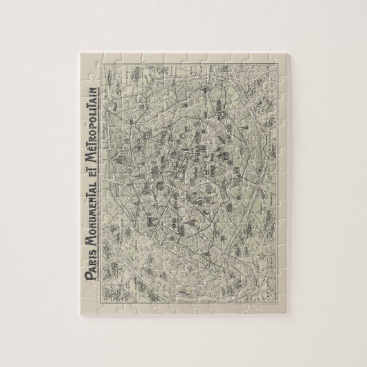 Puzzle Old Map Of Paris (Vertical)
