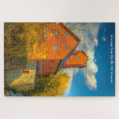 Puzzle Old Mill dans le Vermont.Noël salutations Jigsaw P (Horizontal)