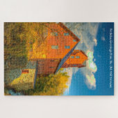 Puzzle Old Mill dans le Vermont.Noël salutations Jigsaw P (Horizontal)