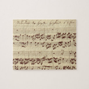 Puzzle Old Music Notes - Bach Music Sheet