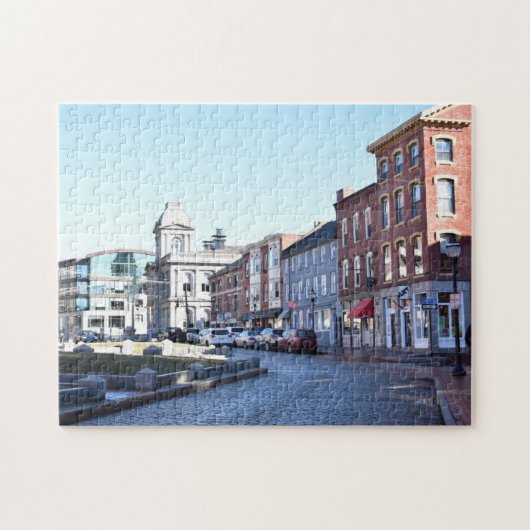 Puzzle Old Port Portland ME Maine rue Cobblestone (Horizontal)