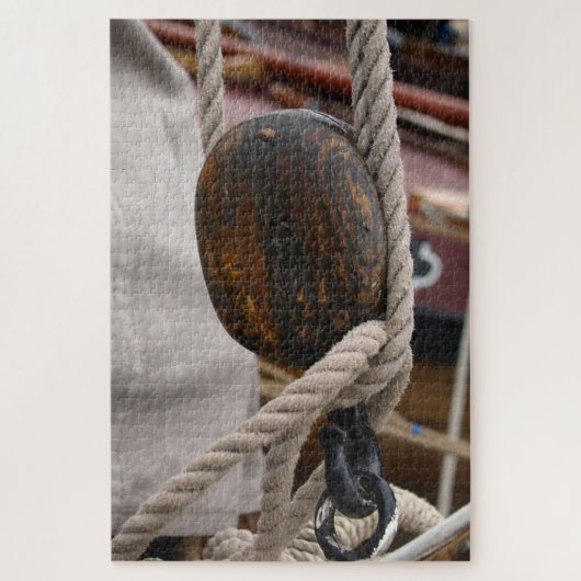 Puzzle Old pulley boat (Vertical)