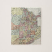 Puzzle Old road map of the united states of america. (Vertical)