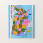 Puzzle OLD USA Carte avec Capitales d'Etat et Golfe du Me (Vertical)