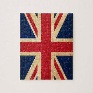 Puzzle Old Vintage Grunge Royaume-Uni Drapeau Union Jack