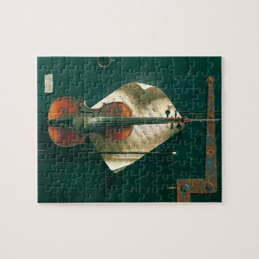 Puzzle Old Violon Still Life par William Michael Harnett (Horizontal)