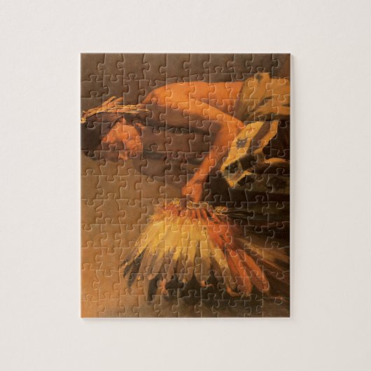Puzzle Old War Bonnet par Joseph Henry Sharp (Vertical)
