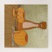 Puzzle Oliver La Otter dessine un Citrouille (Horizontal)