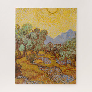 Puzzle Oliviers de Van Gogh Soleil Jaune Ciel