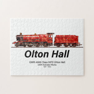 Puzzle Olton Hall Train à vapeur Vintage Anglais Locomoti