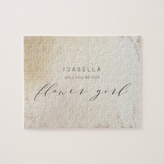 Puzzle Ombre Jaune Gold Frosted Flower Proposition (Horizontal)