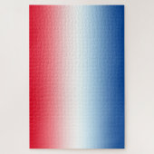 Puzzle Ombre rouge blanc et bleu vif horizontal (Vertical)