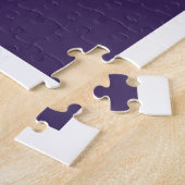 Puzzle Ombre Violet & Initiales ou autre Texte Blanc (Côté)
