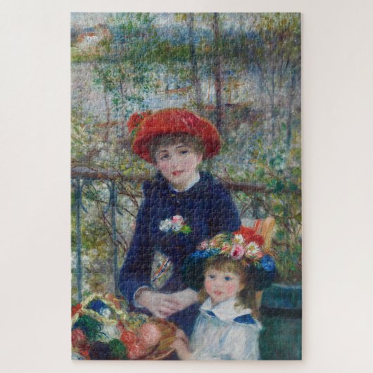 Puzzle On the Terrace, Impressionist Portrait, Renoir (Vertical)