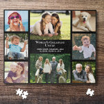 Puzzle Oncle Photo Collage<br><div class="desc">Donnez à l'oncle le meilleur du monde un amusant collage photo-puzzle personnalisé puzzle qu'il chérira et appréciera pendant des années. Vous pouvez personnaliser avec 8 photos de famille de nièces, neveux, famille, etc., customiser s'il est appelé "Oncle", "Tio", etc, et ajouter des noms dans la typographie blanche sur un arrière...</div>