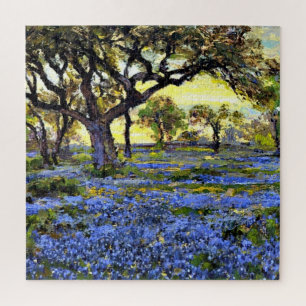 Puzzle Onderdonk - Vieux chêne vivant et bleuets