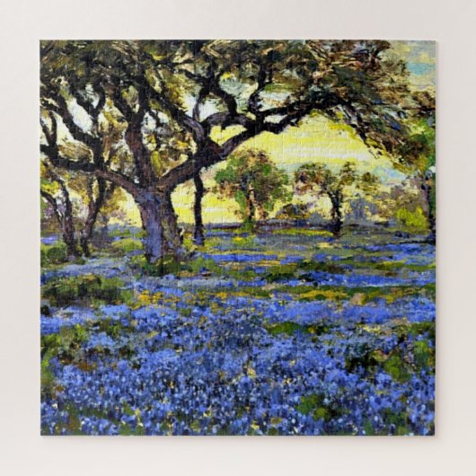 Puzzle Onderdonk - Vieux chêne vivant et bleuets (Vertical)