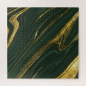 Puzzle Onyx Vert Luxueux : Marbre D'Or. (Horizontal)