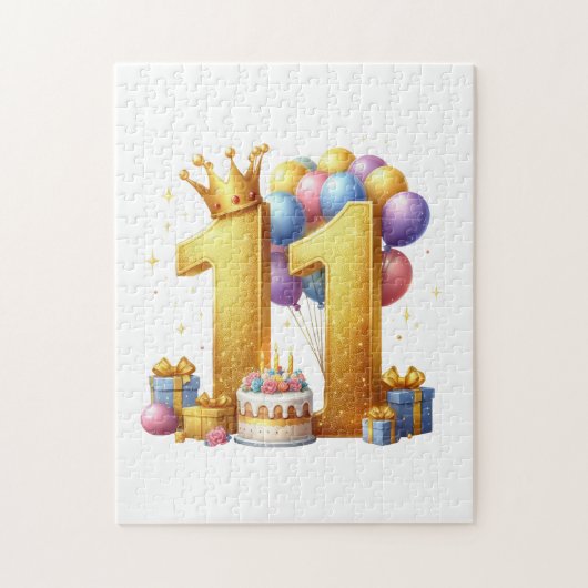 Puzzle Onzième anniversaire doré (Vertical)