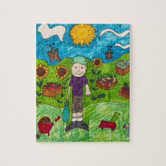 Puzzle: Oogst op Boerderij met jonge boeren Legpuzzel