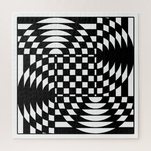 Puzzle Op-Art noir et blanc (Vertical)