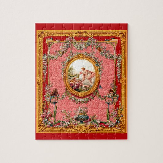 Puzzle opulent baroque du XVIIIe siècle famille heureuse (Vertical)