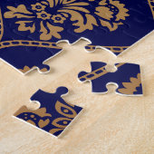 Puzzle Or & bleu : Damas de luxe (Côté)