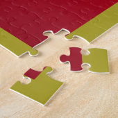 Puzzle Or encadré romantique Rose rouge Anniversaire (Côté)