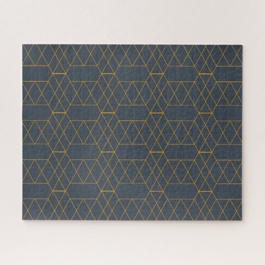 Puzzle Or, simple, moderne, cool, lignes tendance géométr (Horizontal)