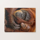 Puzzle Orang-outan de mère et de bébé (Horizontal)