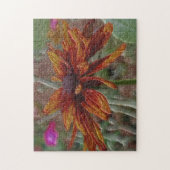 Puzzle Orange Daisy Pencil Art (Vertical)