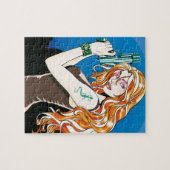 Puzzle Orange de fille d'arme à feu (Horizontal)