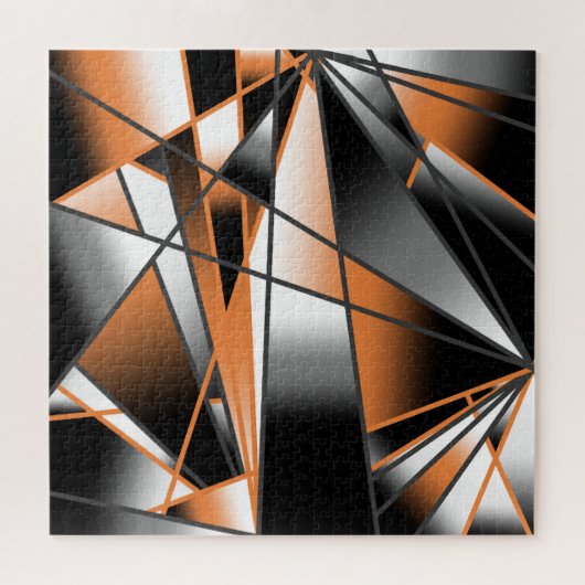 Puzzle Orange dégradé couleur remplissage conception méca (Horizontal)