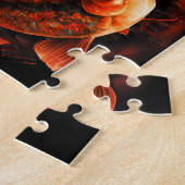 Puzzle Orange Et Blanc Lucky Koi Poisson Japon Art (Côté)