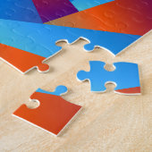 Puzzle orange et bleu (Côté)