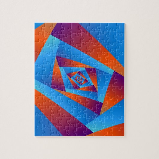 Puzzle orange et bleu (Vertical)
