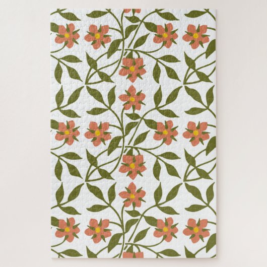 PUZZLE ORANGE FLEURS (Vertical)