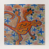 Puzzle Orange Gecko (Horizontal)
