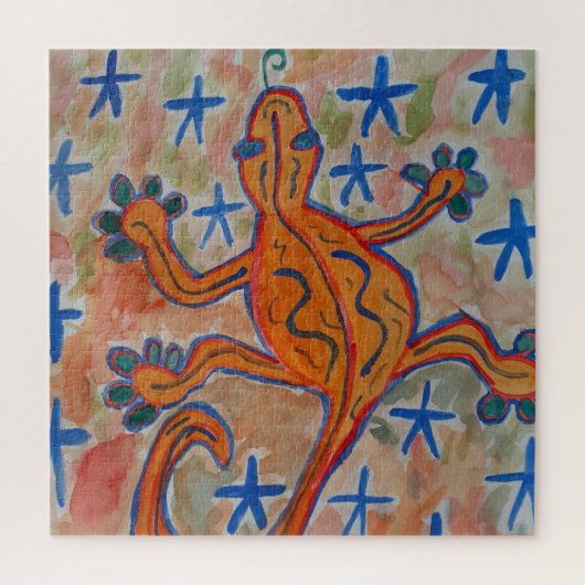 Puzzle Orange Gecko (Vertical)