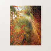 Puzzle Orange Green Fall quitte Country Dirt Road Photo (Vertical)