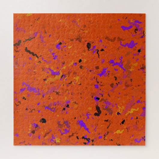 Puzzle Orange, jaune, Purple and Black Abstract (Vertical)