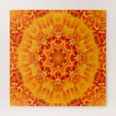 Puzzle Orange Marigold Mandala (Horizontal)