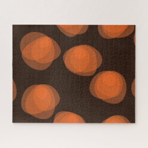 Puzzle Orange, moderne, cool, fleurs abstraites tendance