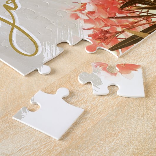 Puzzle Orange Oleander Fleurs Merci photo Mariage (Côté)