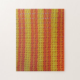 Puzzle - Oranje doppen in Crochet Legpuzzel