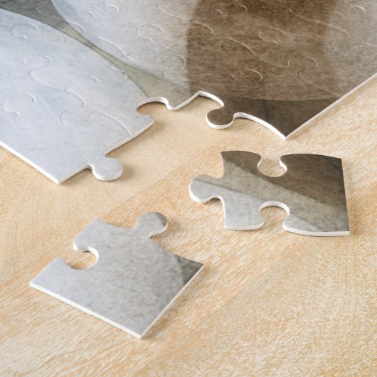 Puzzle Orbes blanches et cercles Brown (Côté)