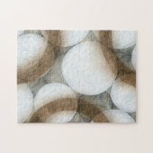 Puzzle Orbes blanches et cercles Brown (Horizontal)